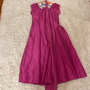 Strasburg Girls’ Pink Formal Dress with Ribboned Belt
